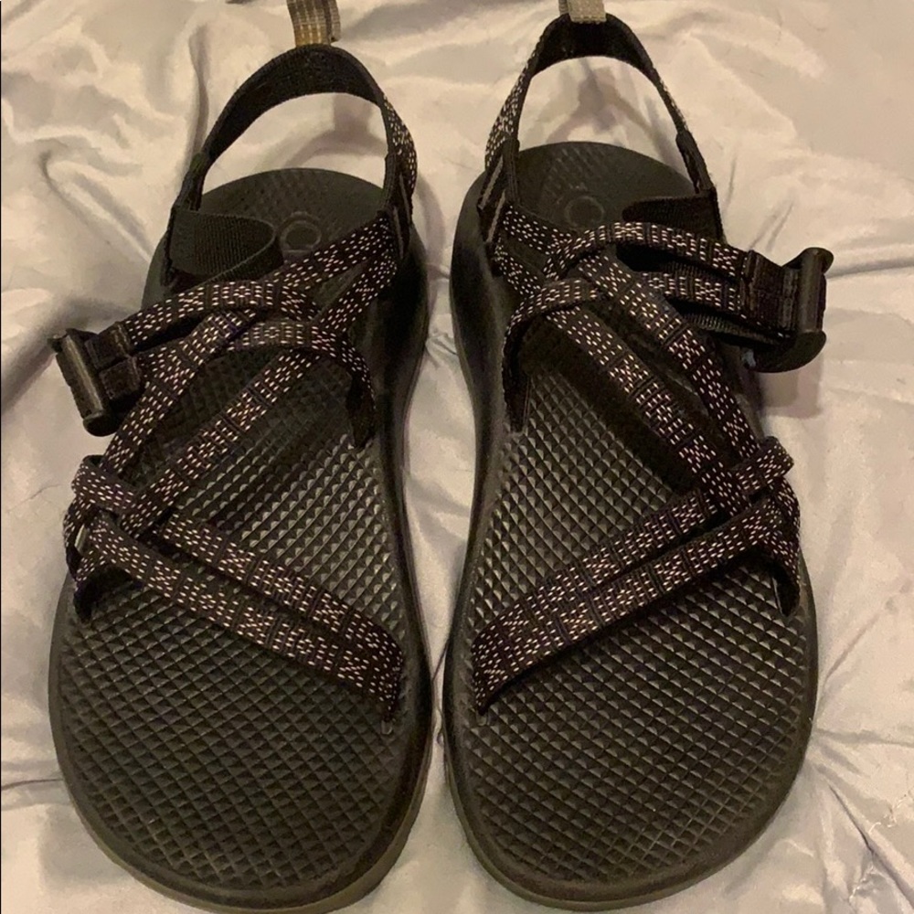 Black and white Chacos